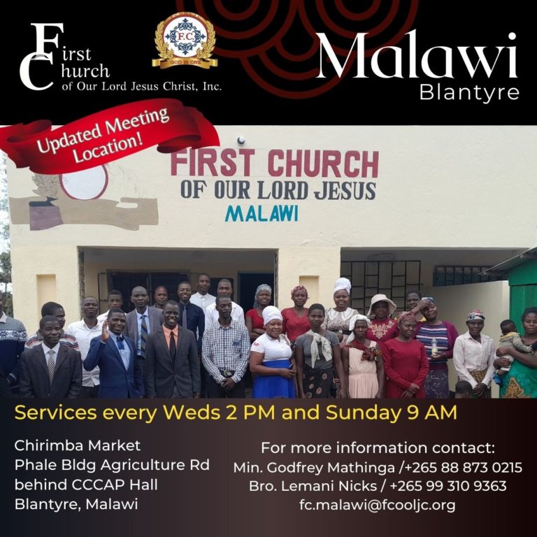 Read more about the article Blantyre, Malawi – Updated Meeting Location