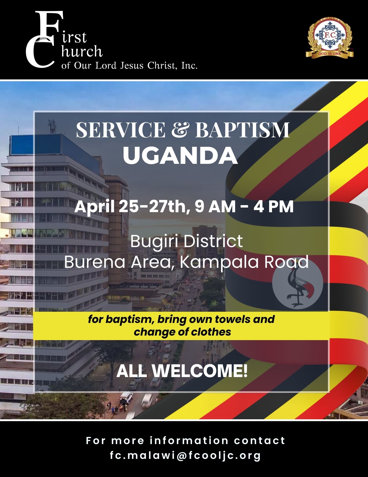 Read more about the article April 25 – 27, 2024 – Uganda / Service & Baptism