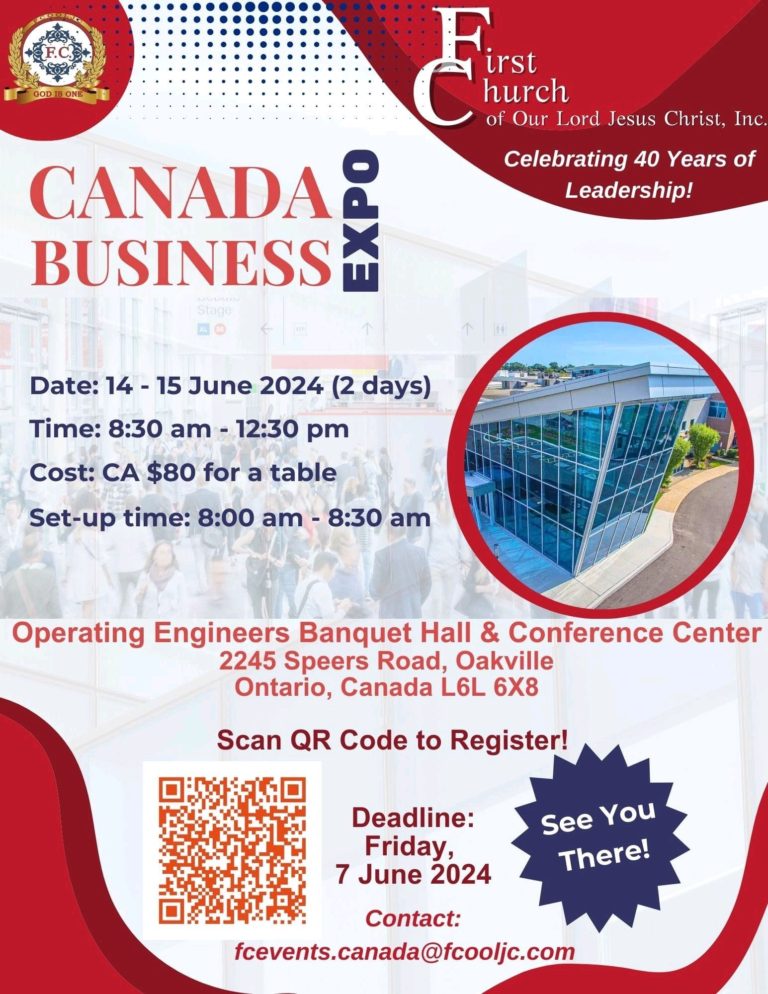 Read more about the article June 14 – 15, 2024 – Canada Business Expo (two days)