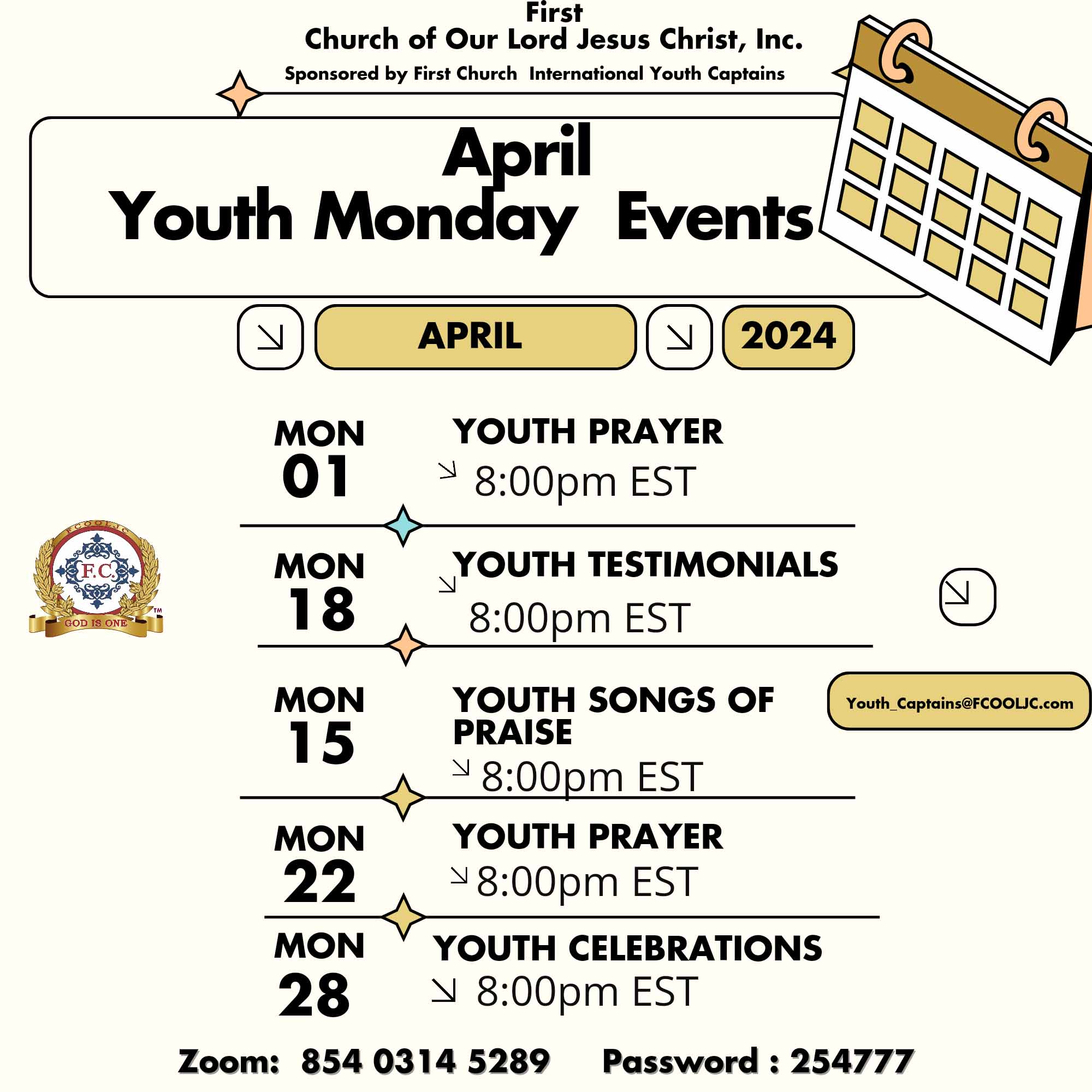 Read more about the article April Youth Monday Events