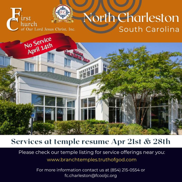 April 14, 2024 – Charleston, SC – NO SERVICE ON THE 14th / Resume on the 21st & 28th – 2024