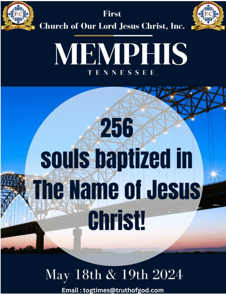 Read more about the article 256 Souls Baptized In The Name Of Jesus Christ In Memphis, TN