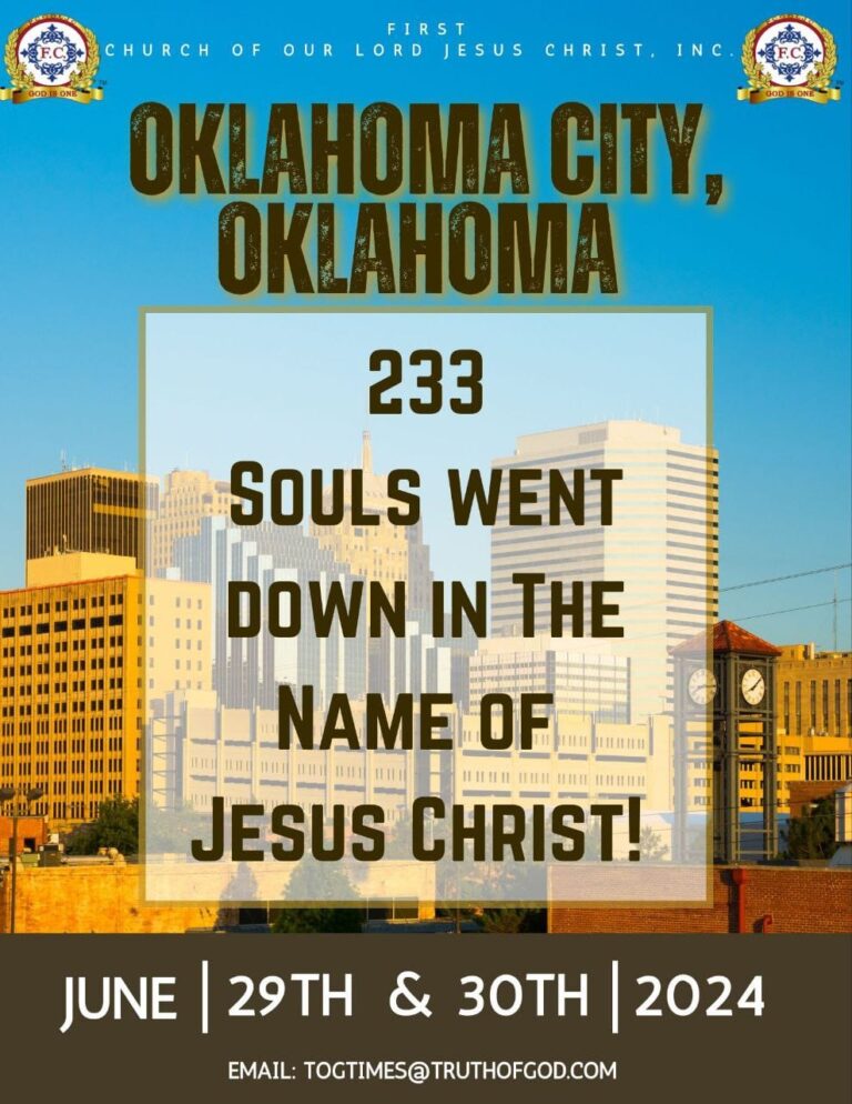 Read more about the article 233 Souls Baptized In The Name Of Jesus Christ – June 29 – 30, 2024 In Oklahoma City, OK