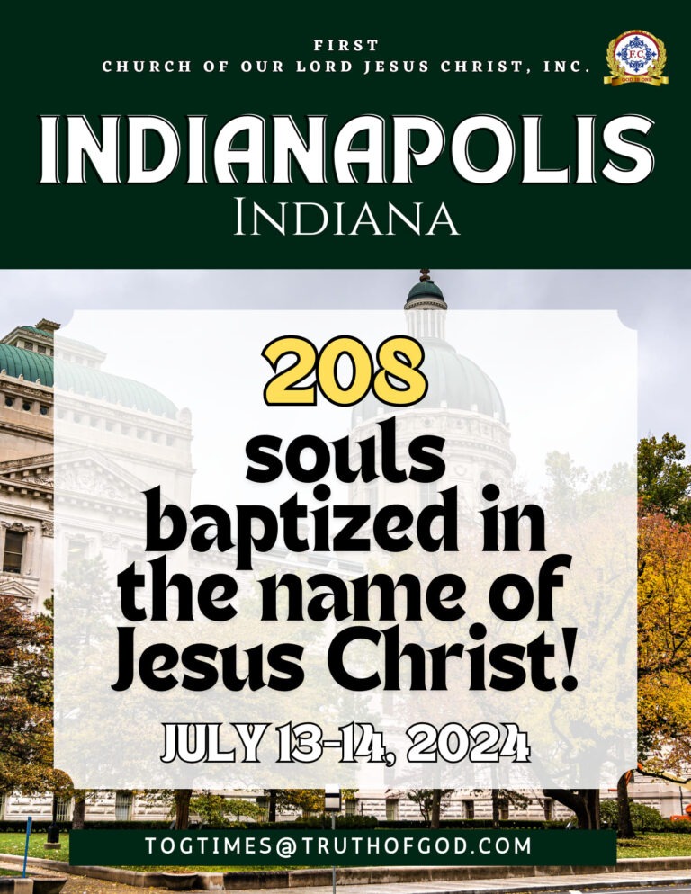 Read more about the article 208 Souls Baptized In The Name Of Jesus Christ – July 13 – 14, 2024 In Indianapolis, IN