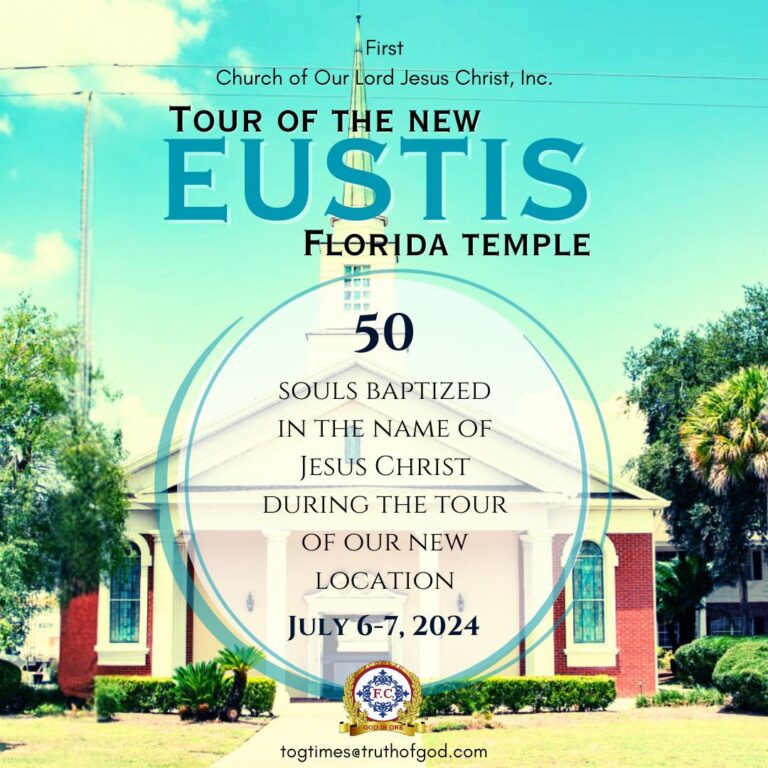 Read more about the article 50 Souls Baptized In The Name Of Jesus Christ In Eustis, Florida Temple – July 6-7, 2024