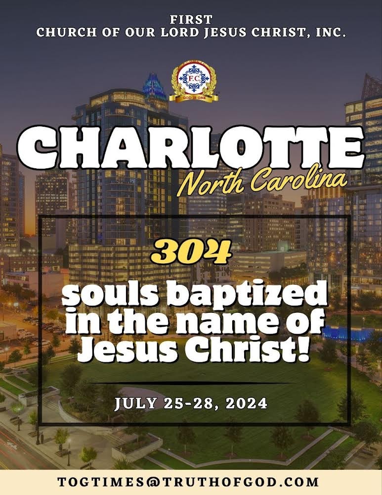 Read more about the article 304 Souls Baptized In The Name Of Jesus Christ – July 25 – 28, 2024 In Charlotte, NC