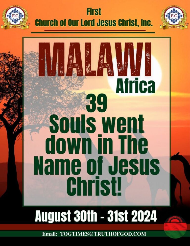 Read more about the article 39 Souls Were Baptized In The Name Of Jesus Christ – August 30 – 31, 2024 – In Malawi, Africa