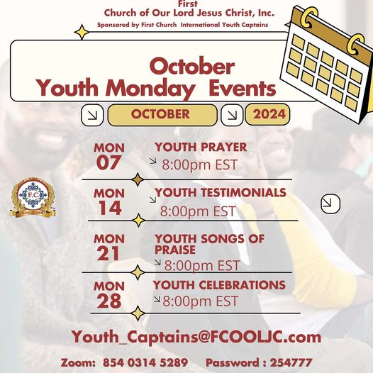 Read more about the article October Youth Monday Events