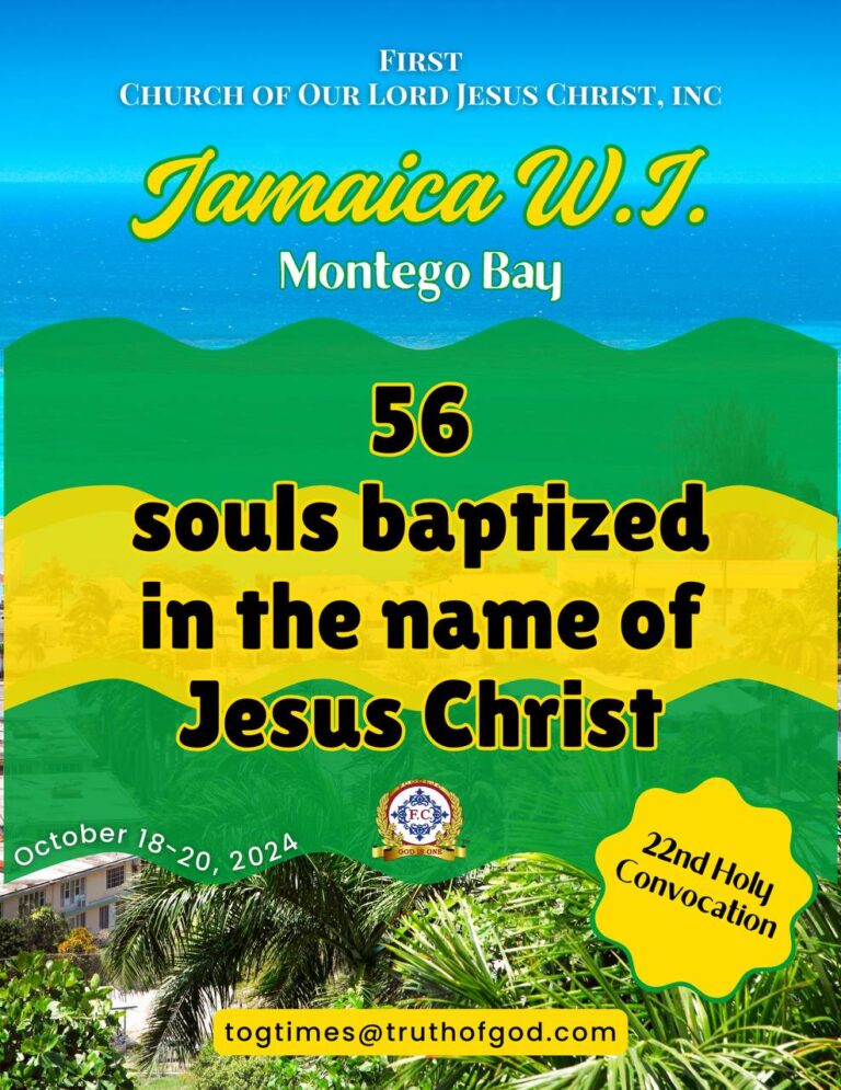 Read more about the article 56 Soul Were Baptized In The Name Of Jesus Christ On October 18 – 20, 2024 In Montego Bay, Jamaica, W.I.