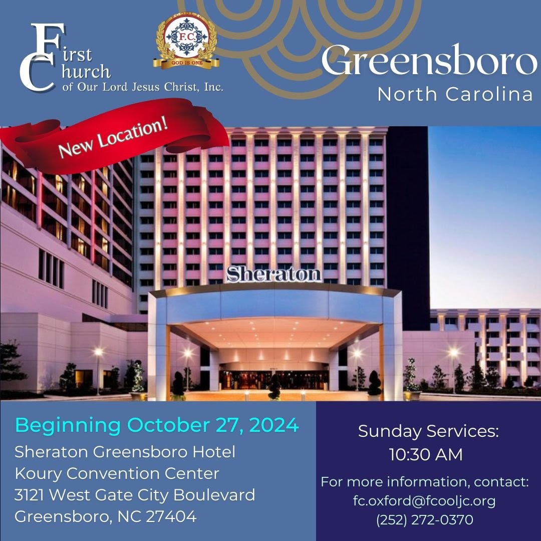 Read more about the article Beginning October 27, 2024 – Greensboro, NC / New Location