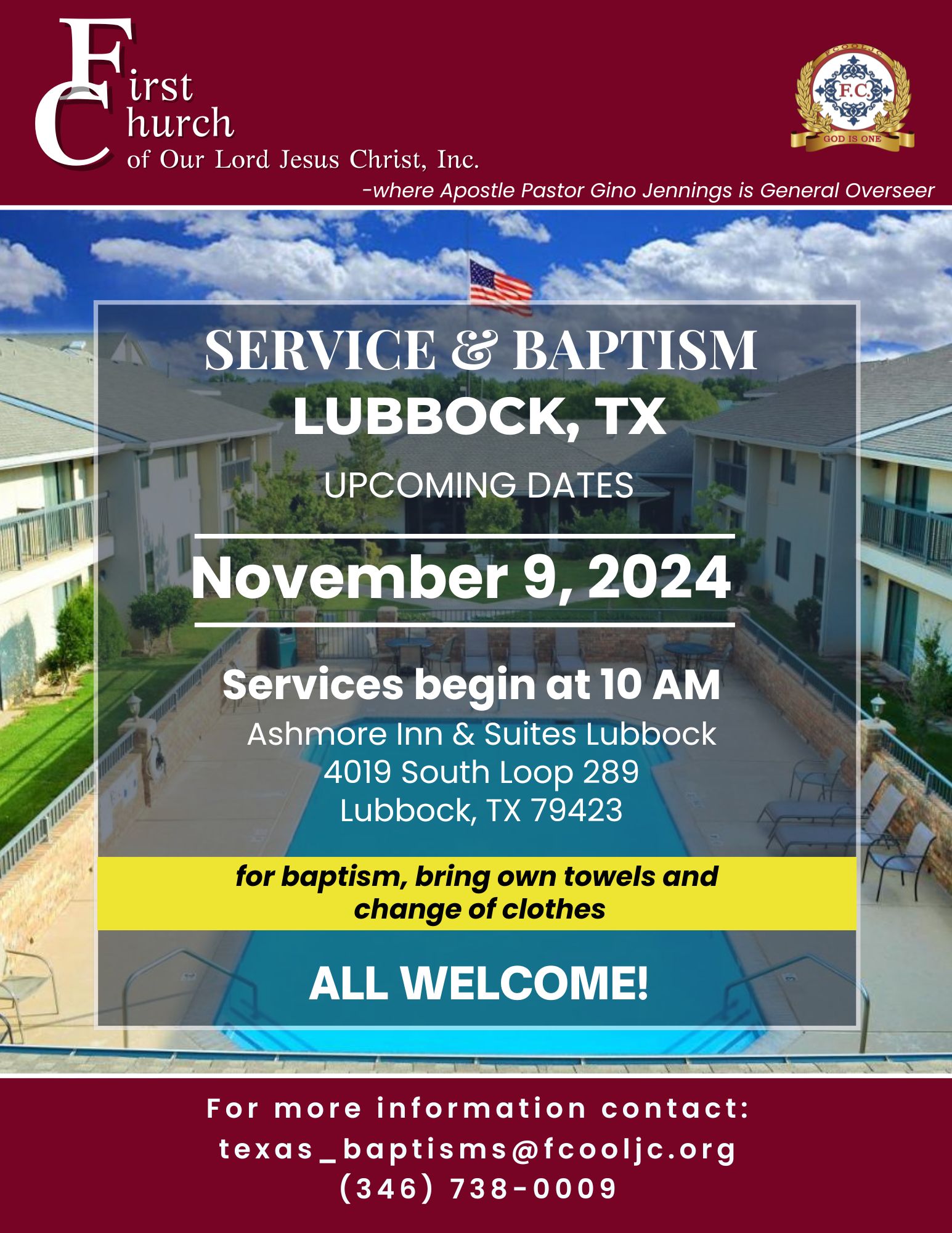 November 9, 2024 Lubbock, TX / Service & Baptism Truth Of God