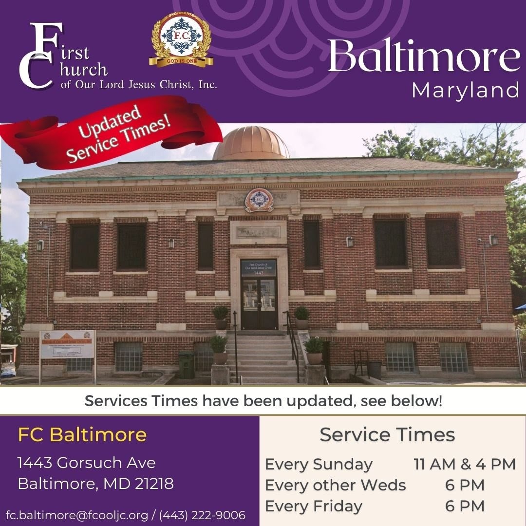 Read more about the article Baltimore, MD – Updated Service Times