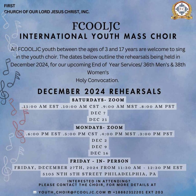 Read more about the article FCOOLJC – International Youth Mass Choir