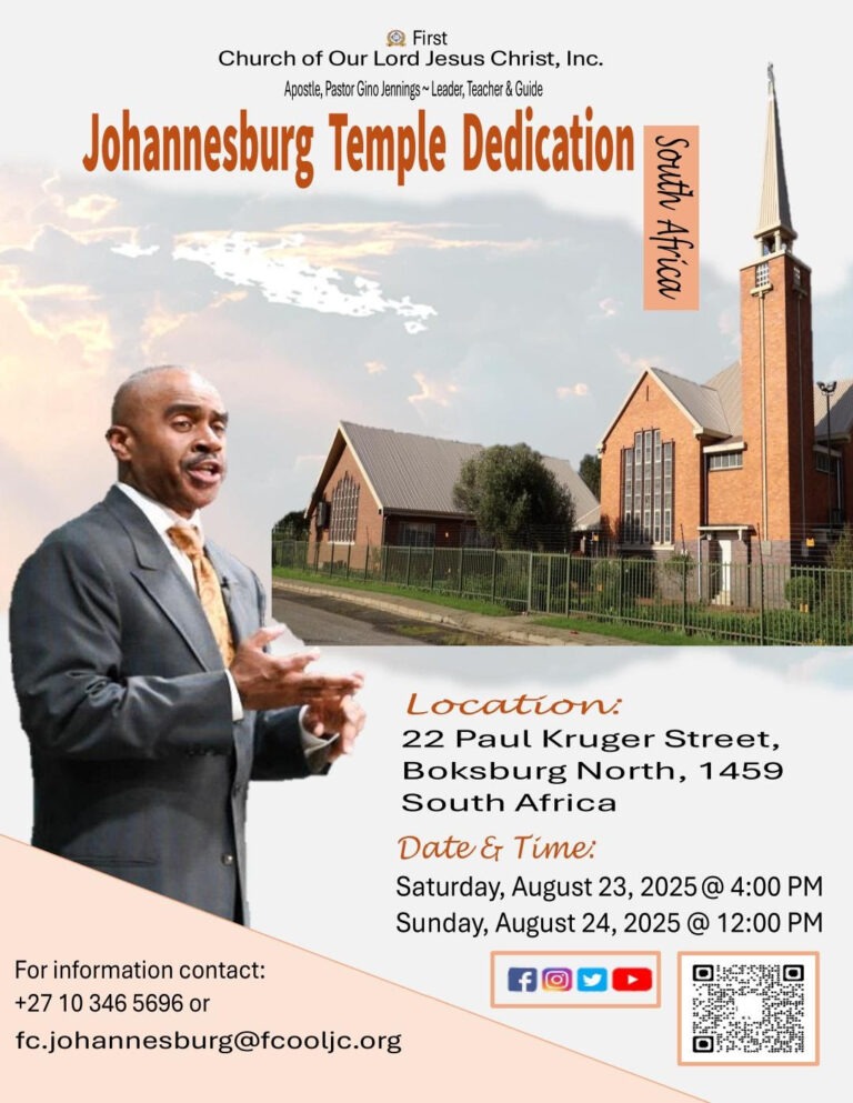 Read more about the article August 23 – 24, 2025 – Johannesburg Temple Dedication / South Africa