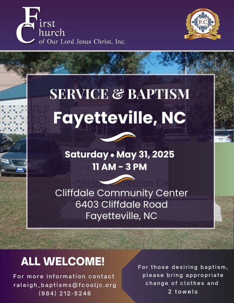 Read more about the article May 31, 2025 – Fayetteville, NC / Service & Baptism