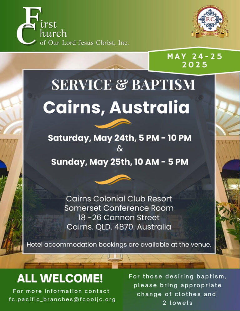 Read more about the article May 24 – 25, 2025 – Cairns, Australia / Service & Baptism