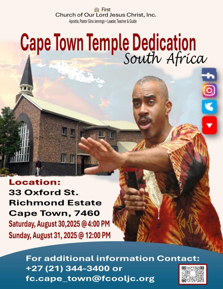 Read more about the article August 30 – 31, 2025 – Cape Town Temple Dedication / South Africa