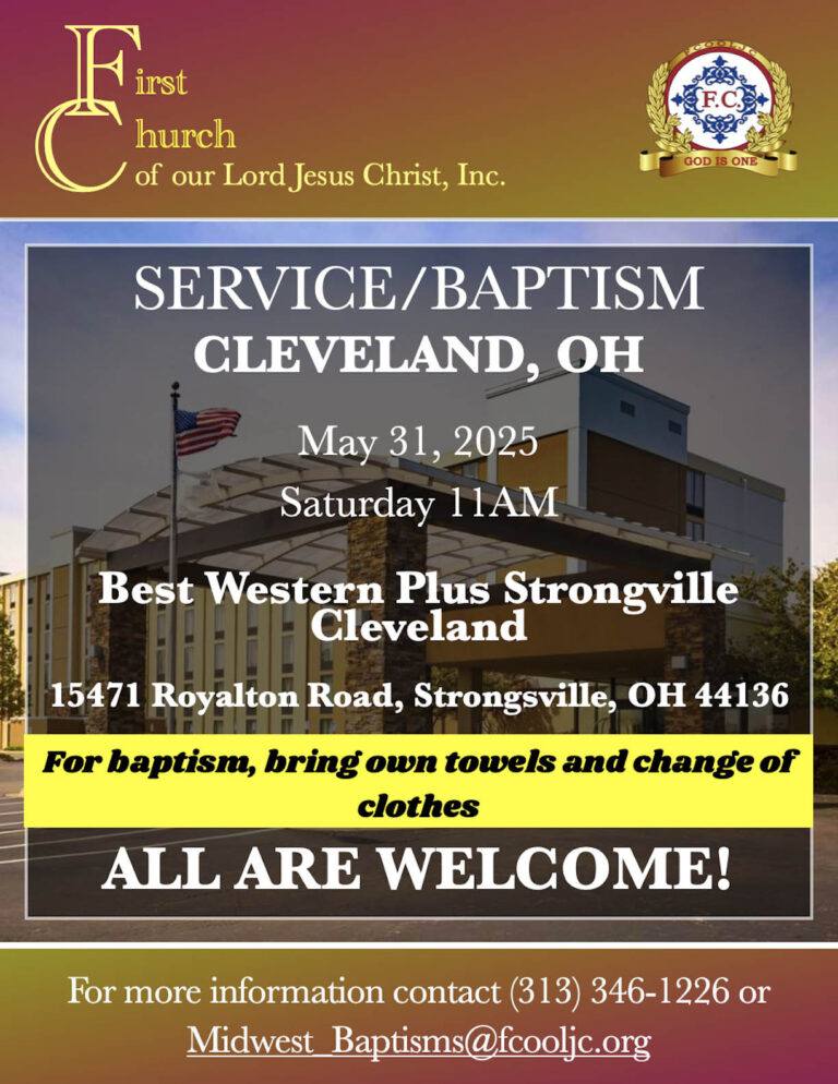 Read more about the article May 31, 2025 – Cleveland, OH / Service & Baptism