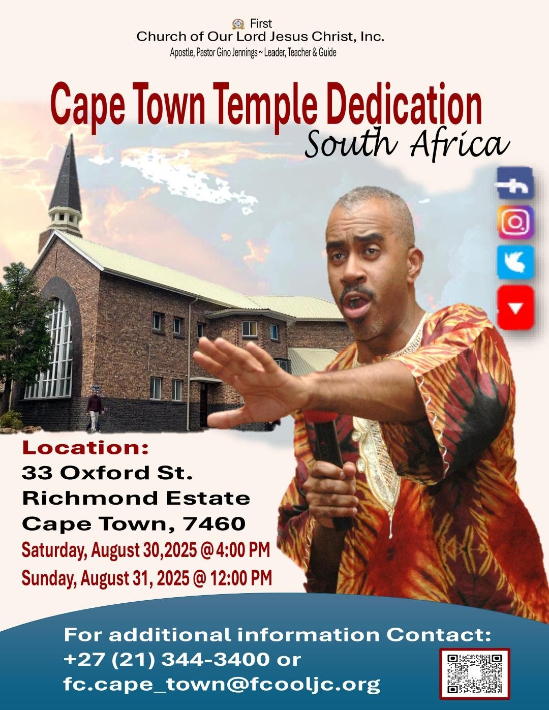 Read more about the article August 30 – 31, 2025 – Cape Town Temple Dedication / South Africa