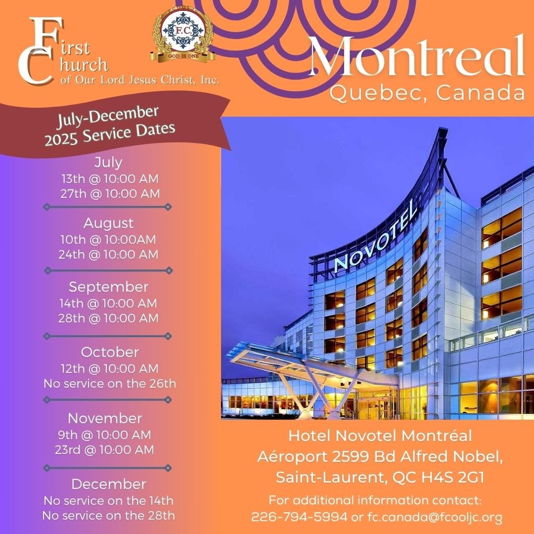 Read more about the article July – December 2025 – Service Dates / Montreal Quebec, Canada