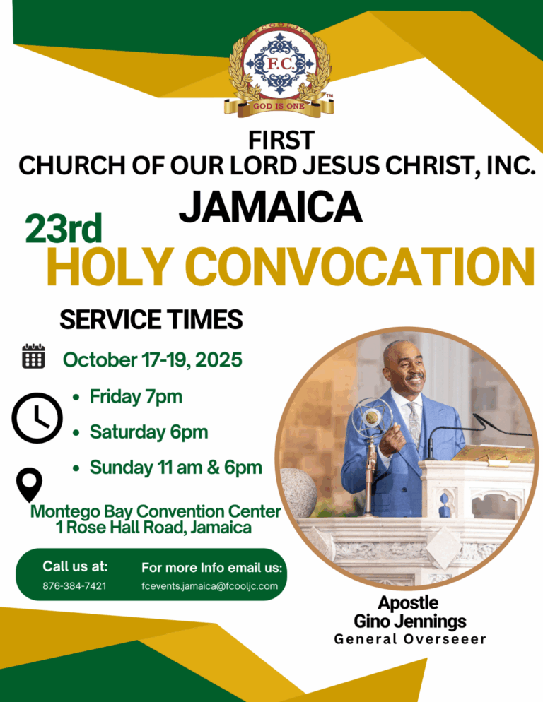 Read more about the article October 17 – 19, 2025 – Jamaica / 23rd Holy Convocation